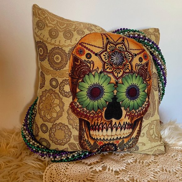 Other - Sugar Skull Throw Pillow